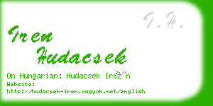 iren hudacsek business card